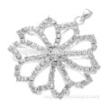 45*40mm silver plated flower shape copper pendant jewelry charm